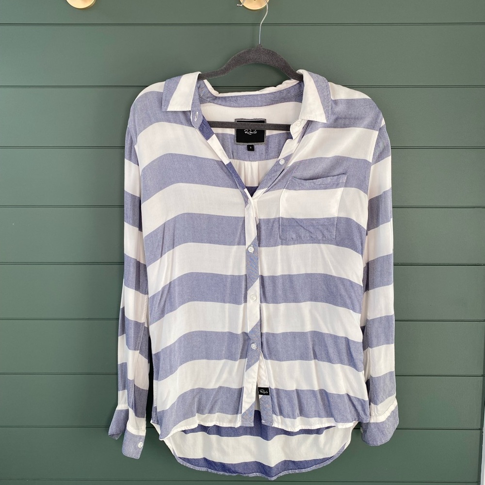 Rails striped button up